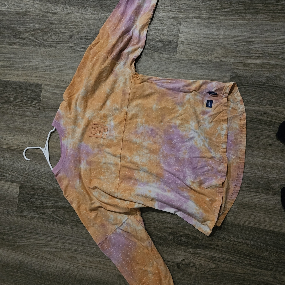 Disney Vibrant Orange and Pink Tie-Dye Spirit Jersey